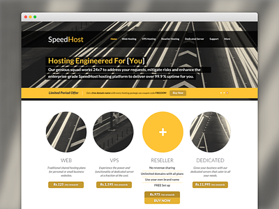 Website concept desktop hosting ui website