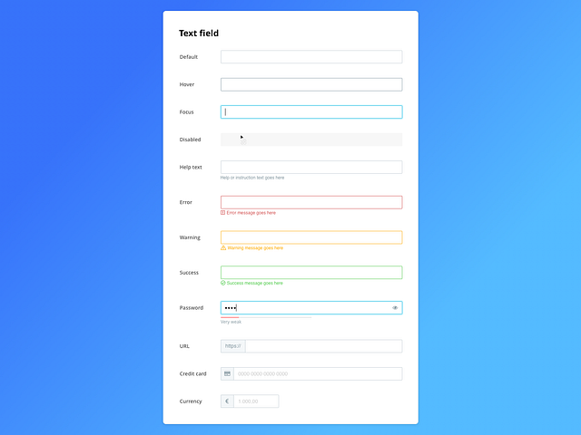Design System: Text Field by Pedro Marques on Dribbble