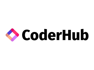 CoderHub's Logo branding clean color colorful colors contrast logo minimalist