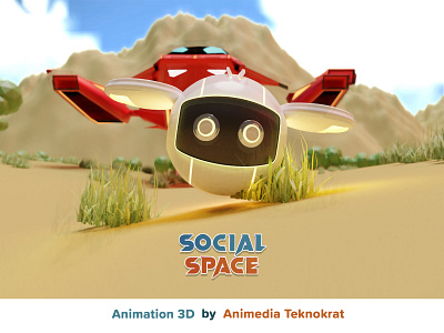 Animation 3D "Social Space" 3d animation graphic design motion graphics