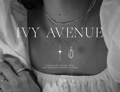 Ivy Avenue Logo Mark design jewelery logo minimal typography