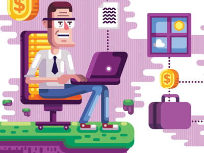 Are You a Workaholic? editorial health illustration vector