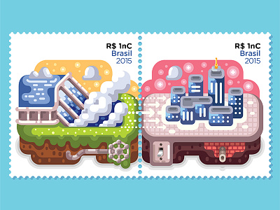 Mail Stamp #2 adobe adobe illustrator graphic illustration stamp