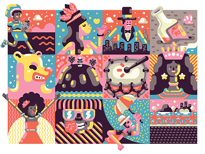 Pocket Carnaval Poster brazil carnaval illustration poster vector
