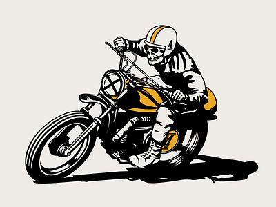 The Quick And The Dead dead illustration motorcycle quick skull vector