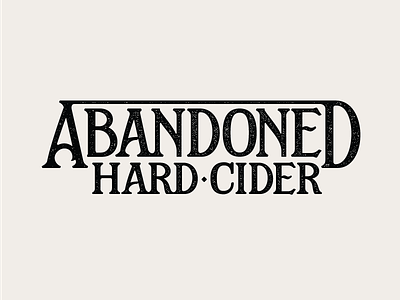 Abandoned Hard Cider design graphic identity illustration lettering logo type vector