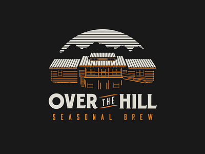 Over the Hill Brew branding design graphic identity illustration lettering logo type vector