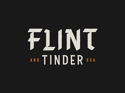 Flint and Tinder branding design graphic identity lettering logo type vector