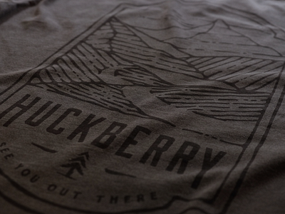 Huckberry Peak Tee branding design graphic identity illustration lettering logo shirt type vector