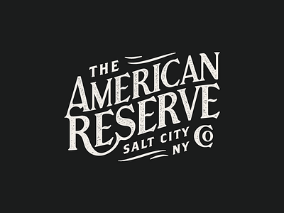 American Reserve badge branding design graphic identity illustration lettering logo painting sign type vector