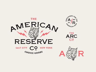 American Reserve branding design graphic identity illustration lettering logo type vector wolf
