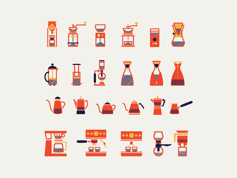 Hub Bub Icons branding coffee design icons illustration logo