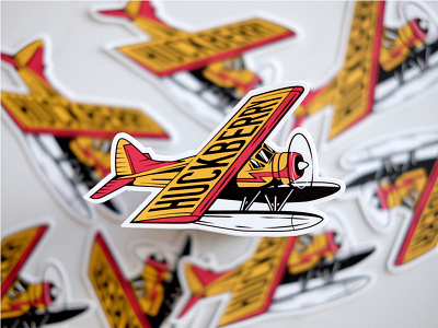 Seaplane apparel badge branding design identity illustration logotype shirt type typography