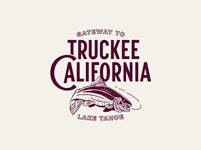 Truckee California apparel branding california design fish fishing identity illustration logotype shirt type typography