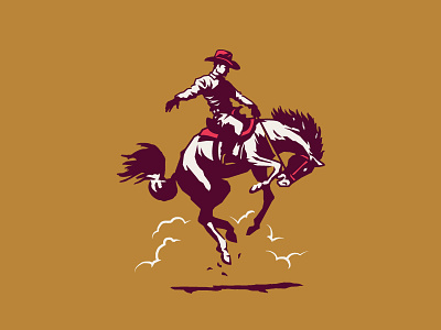 Rodeo apparel branding bronco bull cowboy design horse identity illustration rodeo shirt