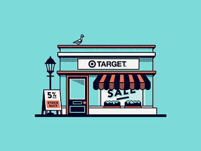 Tiny Target design editorial graphic icon illustration local retail store