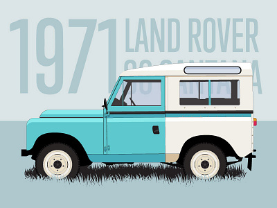 1971 Land Rover 88 Santana apparel badge branding car classic defender design editorial graphic identity illustration land rover logo poster shirt truck vector