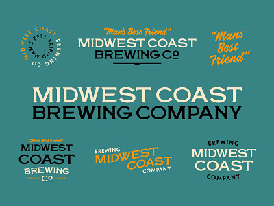 Midwest Coast Brewing Company apparel badge branding design graphic icon identity lettering logo logotype shirt type typography vector