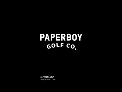 Paperboy Golf Co. branding identity lettering logo logotype type typography vector