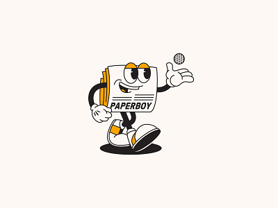 Paperboy Golf Character apparel branding character design golf graphic identity illustration logo mascot vector