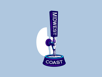 Midwest Coast Brewing apparel badge branding design illustration logo shirt vector