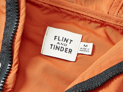 Flint and Tinder apparel badge branding design identity lettering logo logotype type typography vector