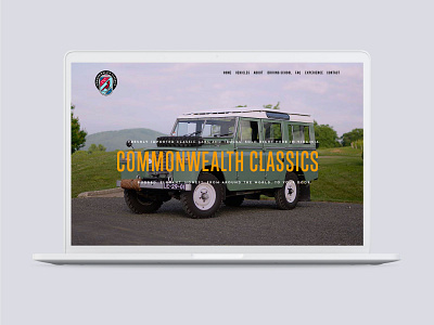 Commonwealth Classics Web Design badge cars classic crest design identity land rover logo trucks typography web web design website