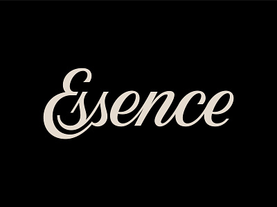 Essence lettering logotype script typography