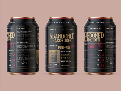 Abandoned Hard Cider branding can cider design identity logo packaging type typography vector