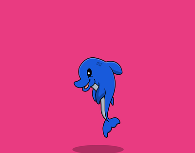 Cute Dolphins Mascot animation cartoon concept design dolphin logo flat illustration logo mascot vector