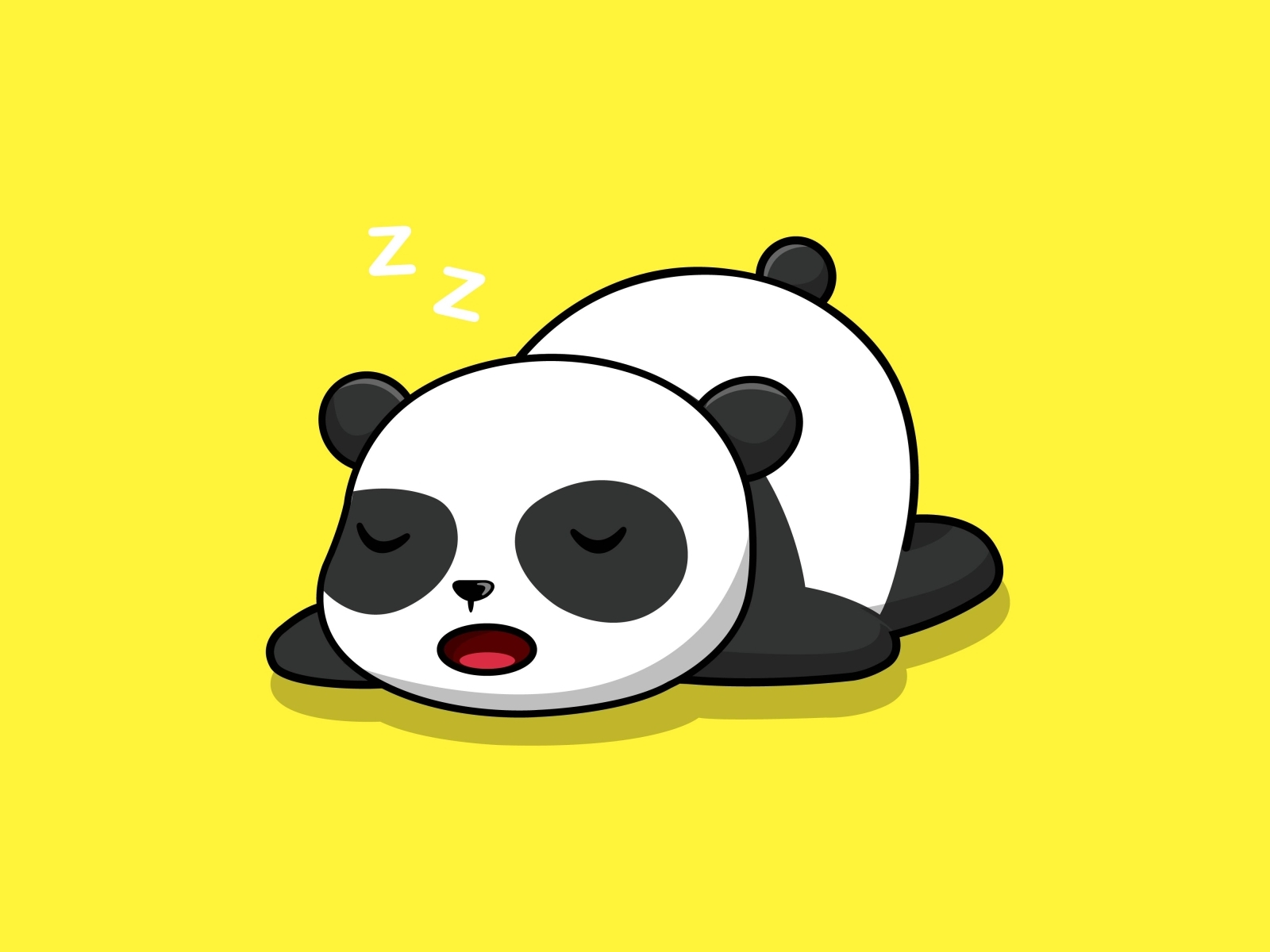 Cute Panda Sleeping by Moksha Labs on Dribbble