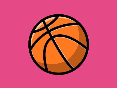 Basket Ball ball cartoon circle competition design flat game illustration logo vector