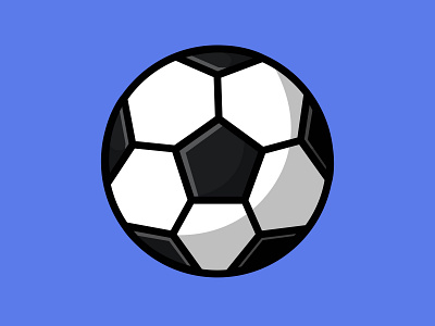 Soccer Ball ball cartoon circle classic competition design flat illustration logo mascot sport vector