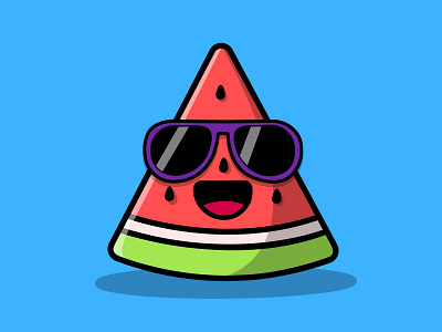 Cute Watermelon Wearing Glasses graphic