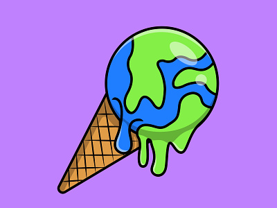 Ice Cream Earth Drip Melted environment