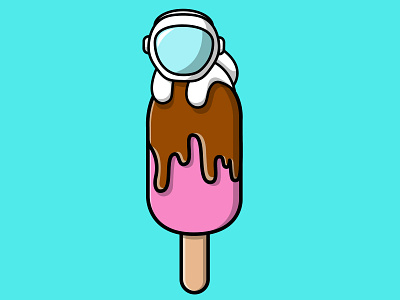 Astronaut On Ice Cream drawing
