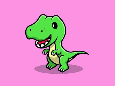 Cute Baby Dino Smiling stegosaurus