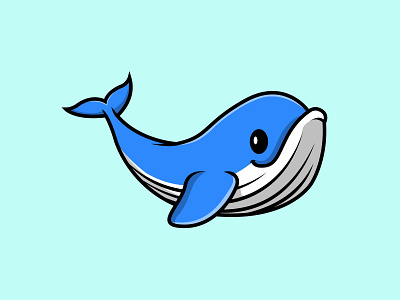 Cute Whale fish