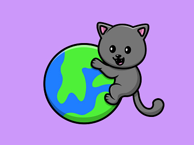 Cute Cat On Earth doodle