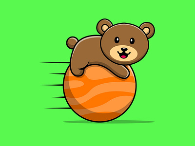 Cute Bear Playing Mars bear