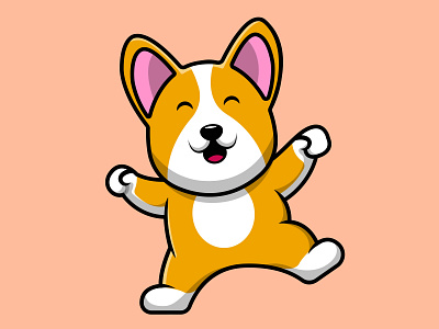 Cute Corgi Dog So Excited