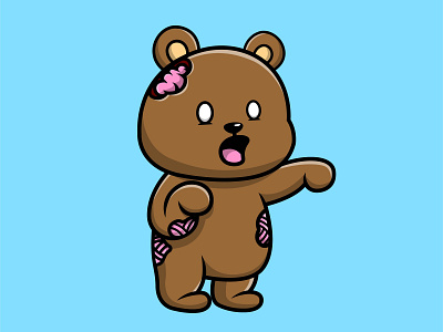 Cute Bear Zombie holiday