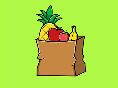 Fruit On Grocery Bag buying