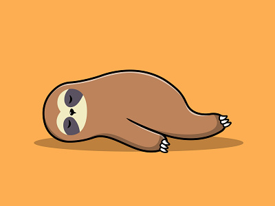 Cute Sloth Sleeping happy