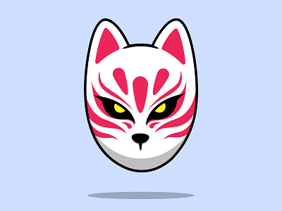 Cute Kitsune Mask drawing