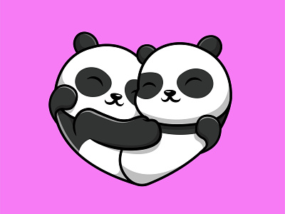 Cute Panda Couple lovely