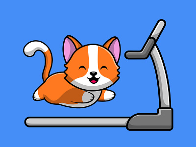 Cute Cat On Treadmill health