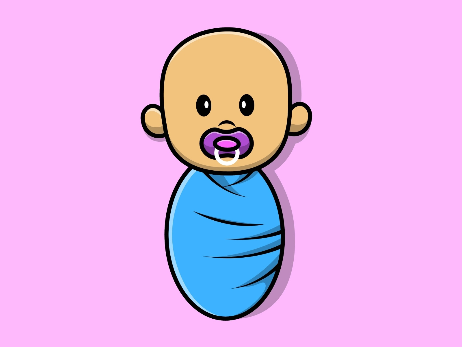Cute Baby Swaddle by Moksha Labs on Dribbble