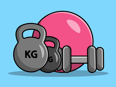 Dumbell And Fitness Ball