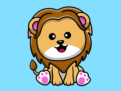 Cute Lion Sitting